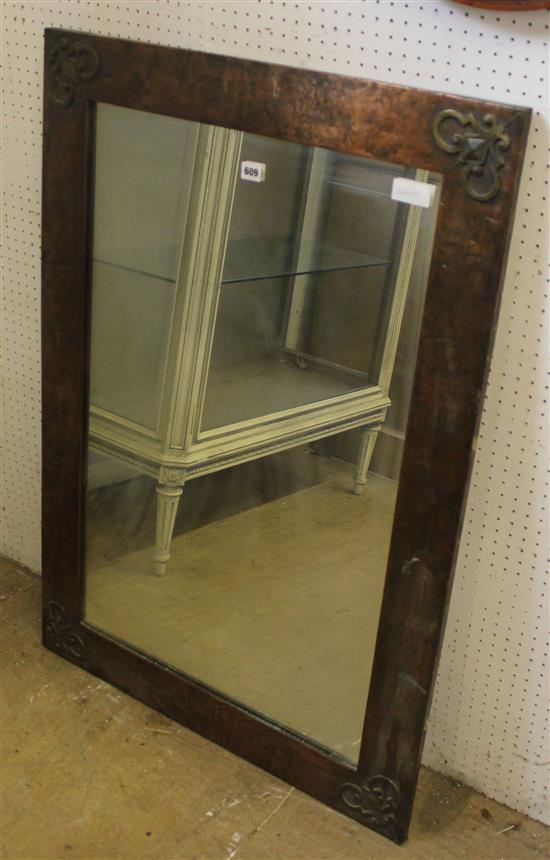 Large copper Arts & Crafts mirror